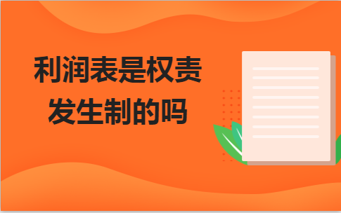 利润表是权责发生制的吗_资产负债表和利润表以权责发生制为基础